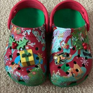 Disney CROCS Kids Festive Red and Green